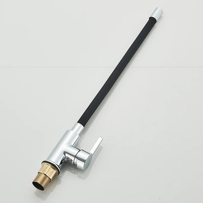 Kitchen Sink Faucet Flexible Water Pipe 360° Rotation Single Handle Deck Mount Cold Hot Water Mixer Water Tap