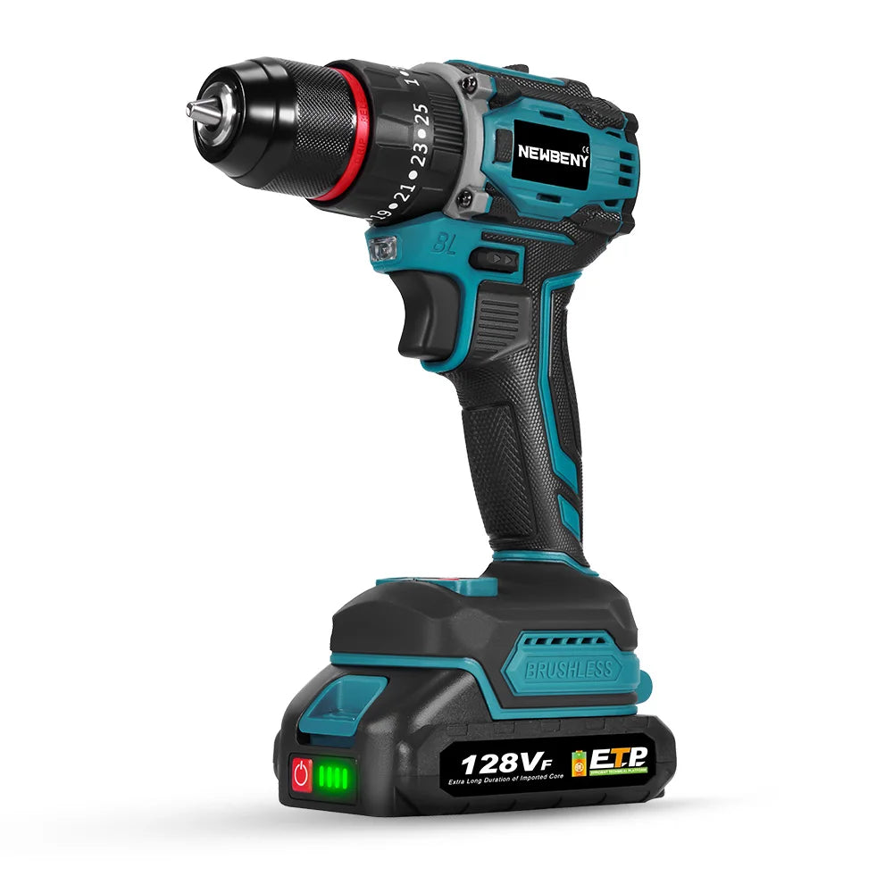 NEWBENY 80N.M 25 + 3 Drehmoment Bürstenlosen Bohrmaschine 3IN1 Akkuschrauber Holzbearbeitung Power Tool Für Makita 18V Batterie pin