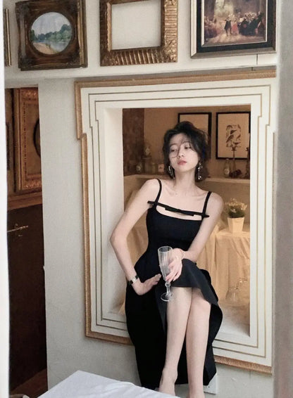 Sommer y2k Spaghetti träger Abend party Kleider solide elegante ärmellose sexy A-Linie kurzes Kleid ein Stück Vestido Mujer