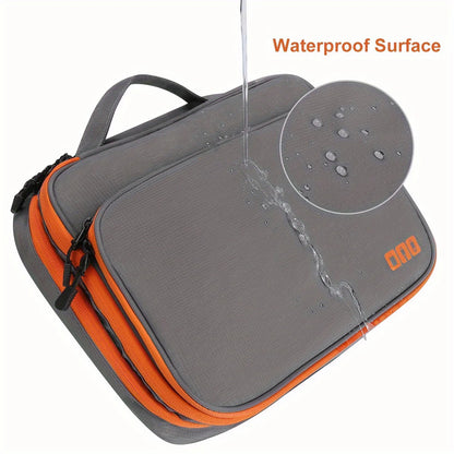 Multi Layer Cable Storage Bag, Electronic Accessories Organizer, Portable Travel Cable Organizer Case for iPad cable Charger.