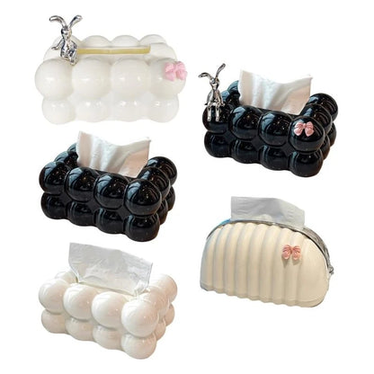 50LF Lovely Rabbit Design Marshmallows Tissue Box For Kids And Adults Home Decoration.