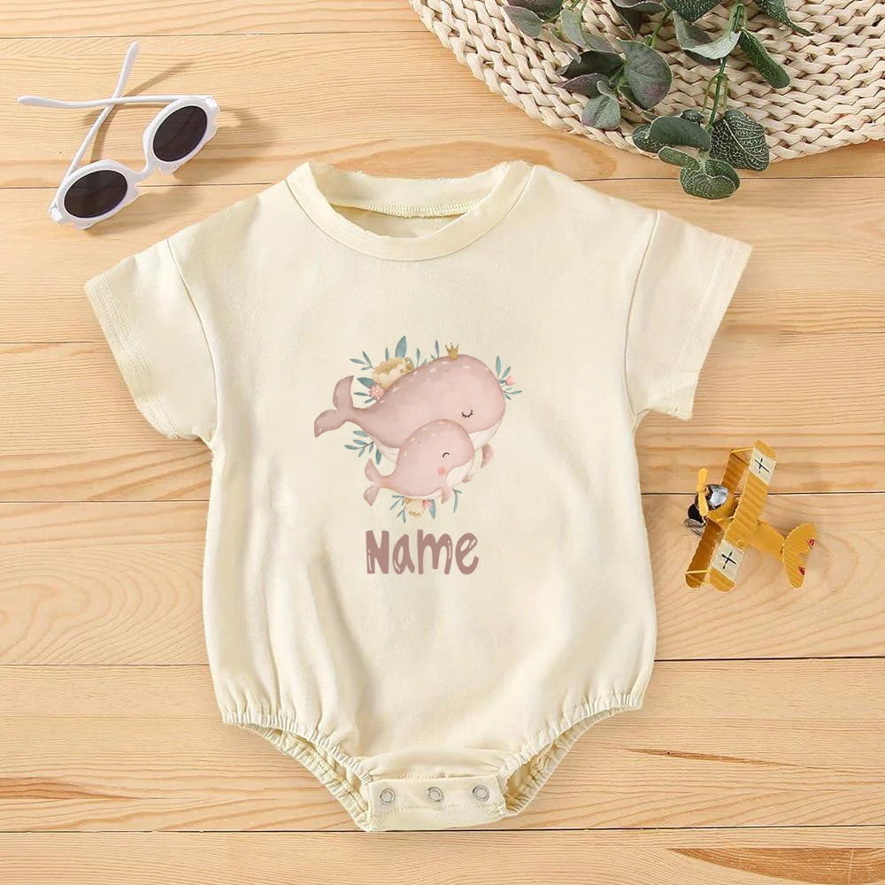 Personalisierter Regenbogen mit Namen Bubble Strampler Säugling Dschungel Geburtstag Party Kleidung Baby Übergroßer Body Niedlicher Wild One Overall.