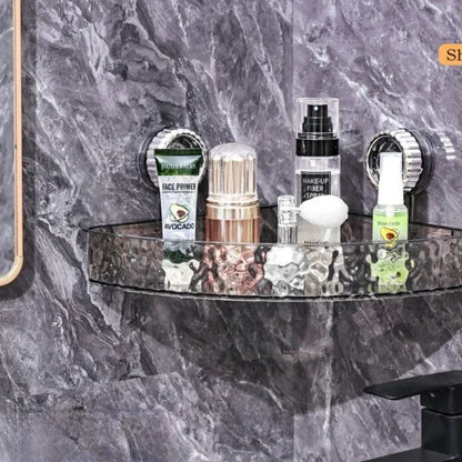 Nicht perforierter Saugnapf für Badezimmer, dreieckiges Aufbewahrungsregal, Wandmontage, WC-Waschtisch, Ecklagerregal, praktischer Handtuchhalter