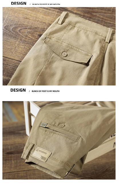 97% Cotton Men Casual Trousers Solid Color Slim Fit Men's Pants New Winter Autumn High Quality Classic Business Pant Male.