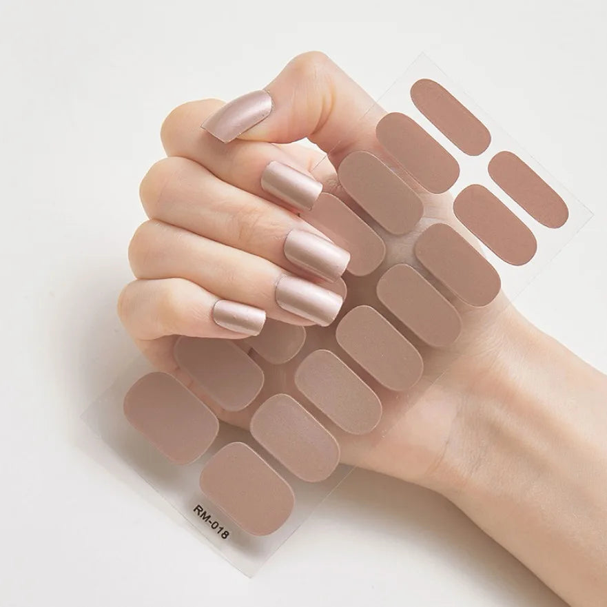 Glitter Gradient Full Cover Nail Art Stickers Fashion Silver Purple Nail Polish Strips DIY Waterproof Nail Foil Sticker Manicur.