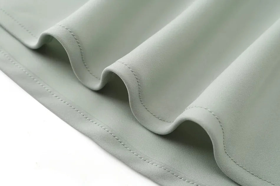 New Autumn Woman Long Sleeve Dress Suit Solid Color Tie With Bow Top And Milk Silk Knit Suspenders Dress Elegant Female Outwear.