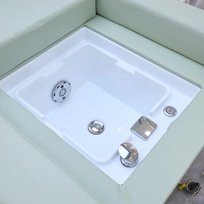 Elektrisches Lift-Shampoo-Bett, All-in-One-SPA-Salonmöbel mit Massage- und Wassercirculation, Waschbecken, Kopfbegasung und Fußbad