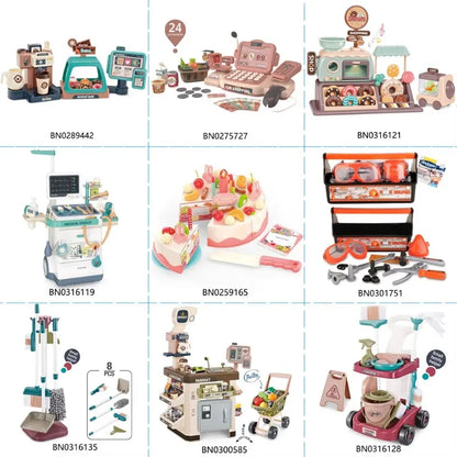 Big Spraying Mist Children Kitchen Electric Home Kitchen Play Toys Set With Water Tap.