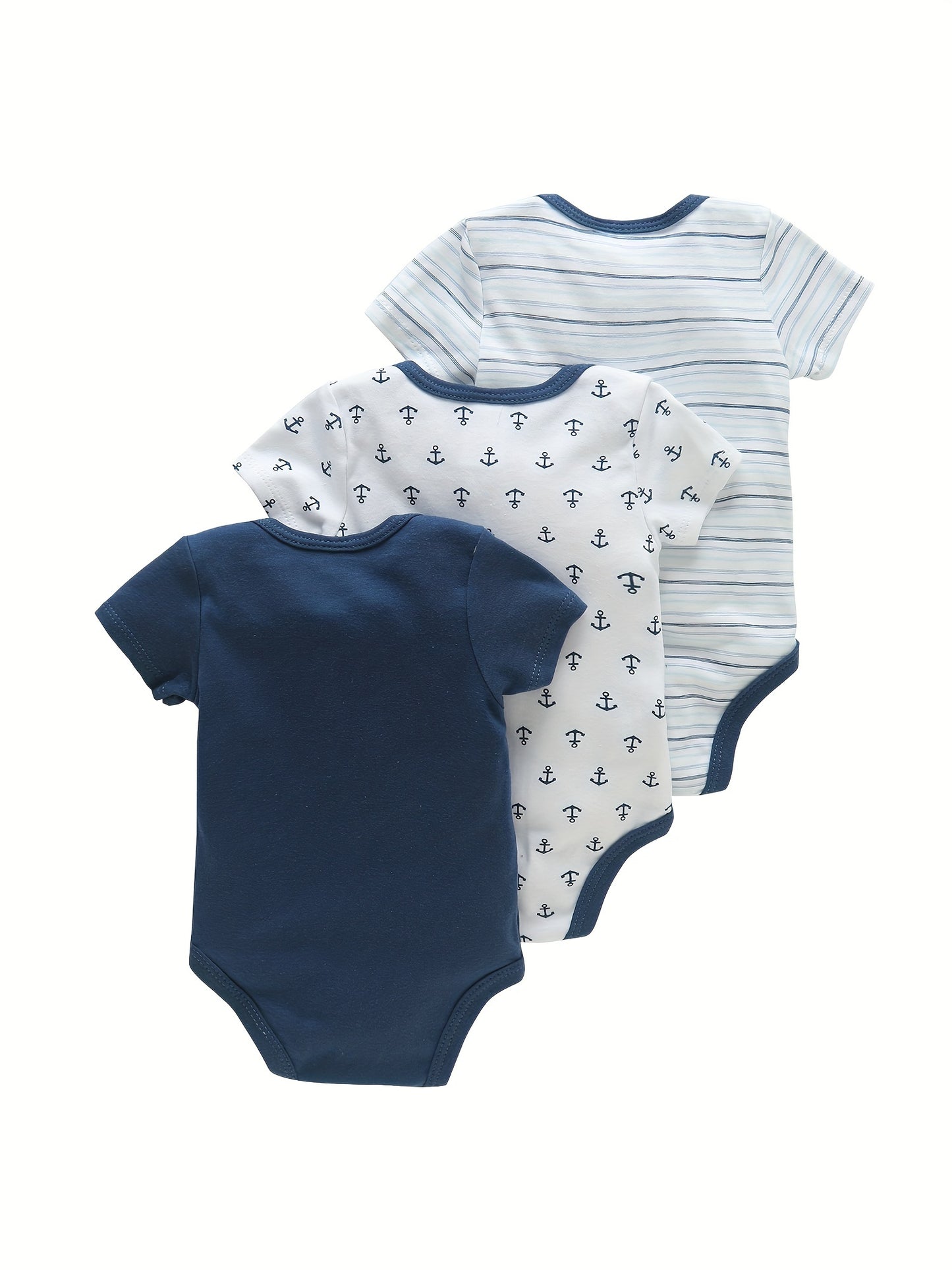 3PCS Infant Baby Nette Grafik einteilige Kleidung Für Jungen Und Mädchen, Neugeborenen Reine Baumwolle Sommer Strampler neugeborene kleidung