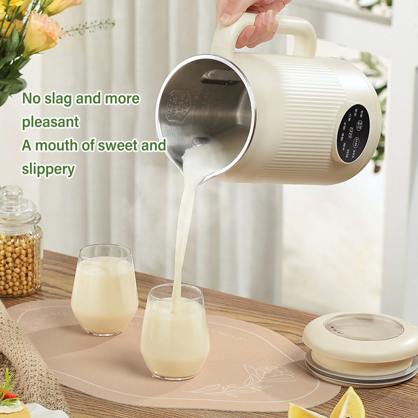 Nut Milk Maker Automatic Soy Machine Food Processor Hot Blender Home Small Mini Multi Functional 1L 1.2L.