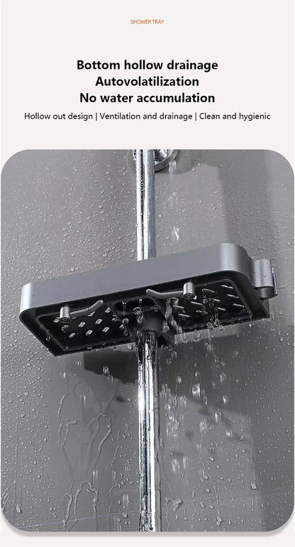 Haushalt Lift Ständer Dusche Rack Dusche Gel Lagerung Rack Badezimmer Perforation-Freies Dusche Stange Tablett