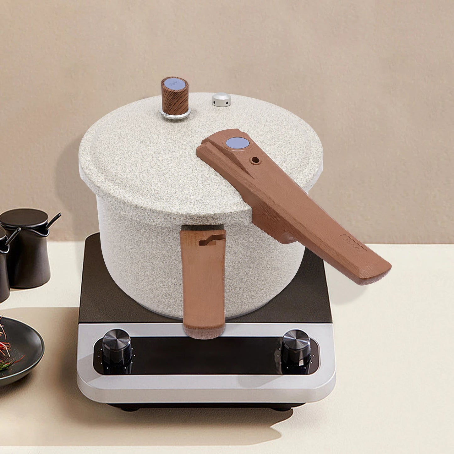 7L 24cm 80kPa Stainless Steel Pressure Cooker Beige Pressure Cooker For Cooking Kitchen Pot For Homes Fast Restaurants Hotels.