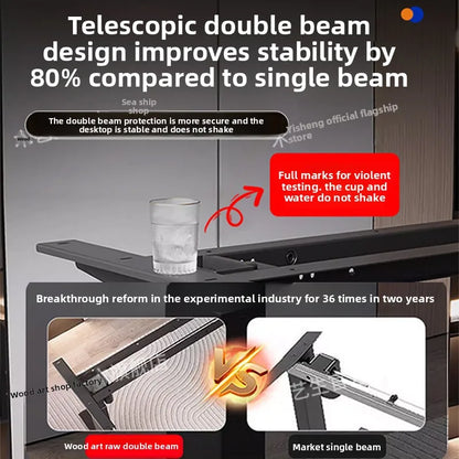 Elektrischer höhenverstellbarer intelligenter Stehschreibtisch, Computer-Workstation, Heimbüro, Gaming-Tisch, Arbeitszimmer, Schreibtisch, Desktop-Computer