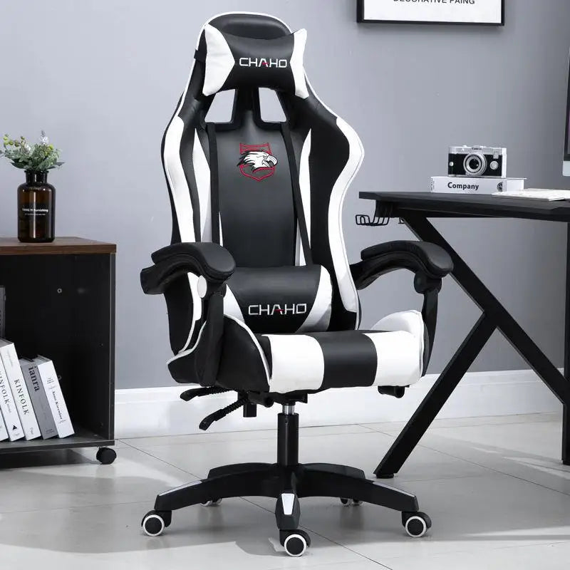 WCG Gaming Stuhl Computer Stuhl Hochwertiger Gaming Stuhl Leder Internet LOL Internet Cafe Racing Stuhl Bürostuhl Gamer Neu