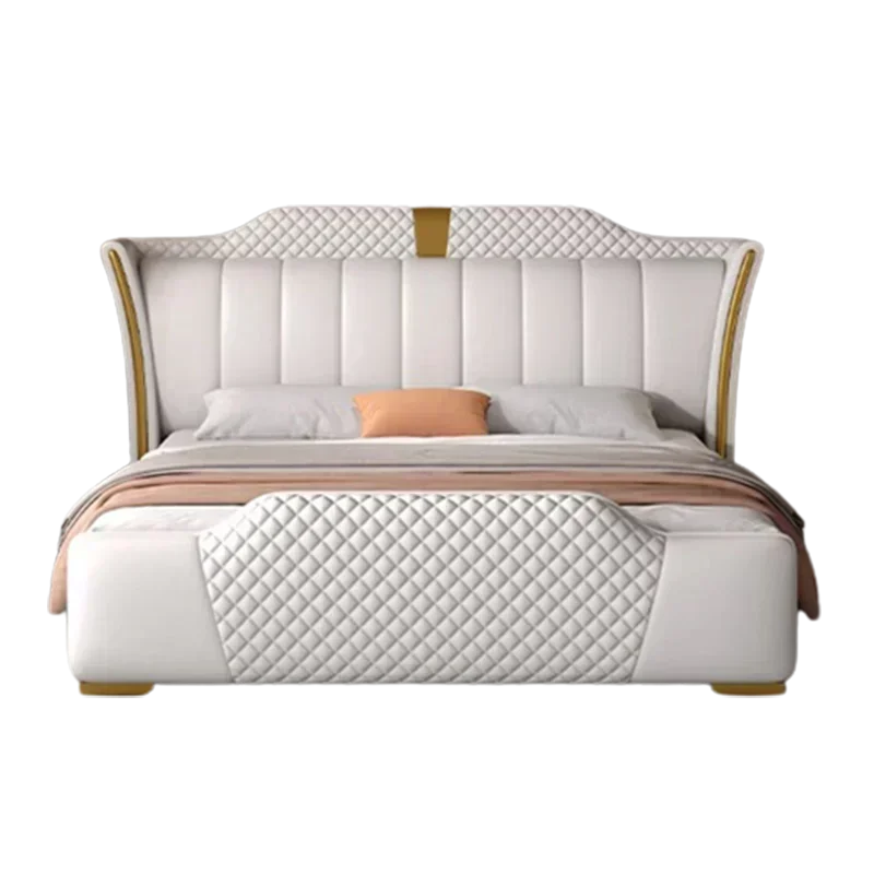 Luxuriöses Doppelbett mit Rahmen, 200 x 200 cm, King-Size-Bett, beleuchtet, 180 x 200, Queen-Size-Bett, luxuriöses, modernes, voll beleuchtetes 2-Personen-Schlafzimmer-Wohnmöbel