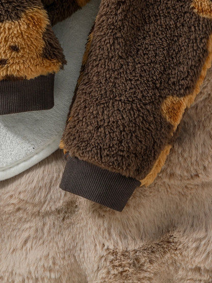 2024 neue Stil 6M-3Y Baby Unisex 2 stück Säuglings/Kleinkind Winter Niedlichen Kleinen Bären Plüsch Pullover Hosen Casual set.