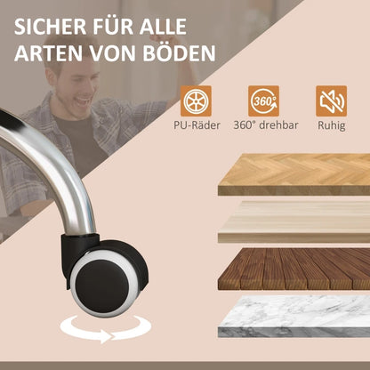 Massage-Bürostuhl mit Heizung, 135 °   Neigung, höhenverstellbar, Tragfähigkeit bis 120 kg, ergonomisch, dunkelgrau