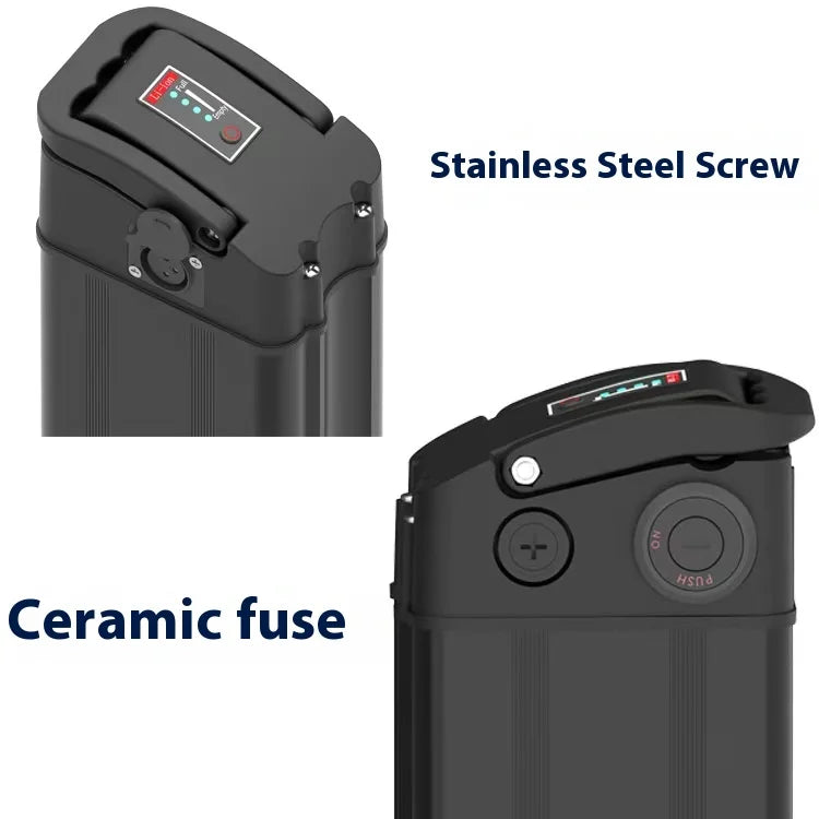 Silver Fish 36V/48V/60V 10Ah 20A lithium battery pack suitable for 1800W handheld folding two wheeled scooter battery+5A charger.