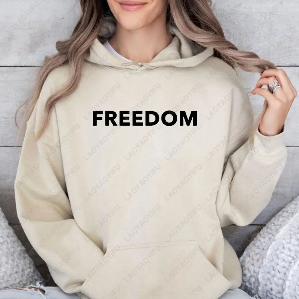 FREEDOM Charlie Kirk Sweatshirt Unisex Free Speech Patriotic Love America Sweatshirt Hoodie Republican Unisex Hooded Sweatshirt.