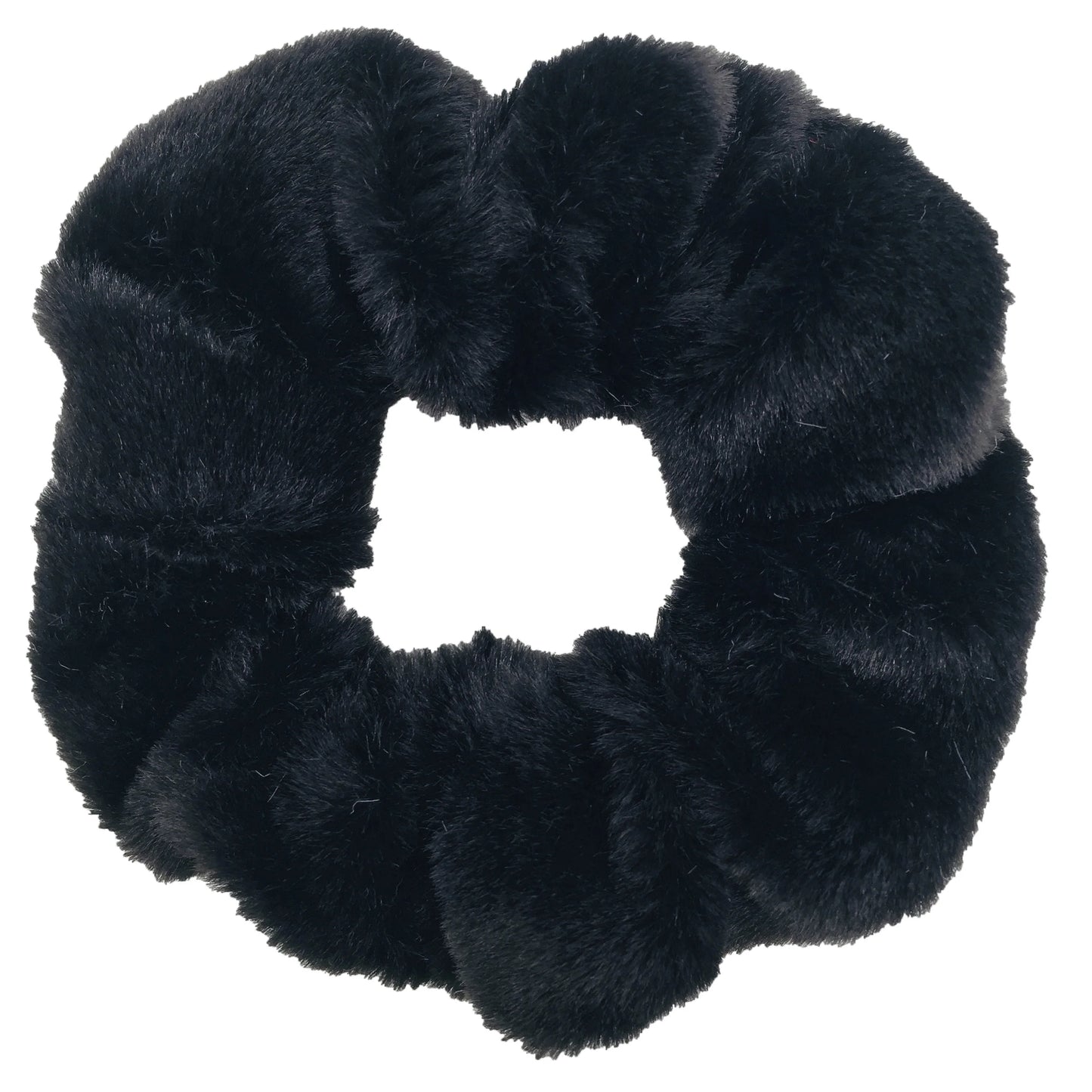 6pc Hair Scrunchies Furry Elastic Band Women Girl Ponytail Holder Rubber Ties Accessories Plush Faux Fur Soft Chiffon Headband.