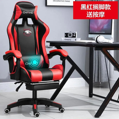 WCG Gaming Stuhl Computer Stuhl Hochwertiger Gaming Stuhl Leder Internet LOL Internet Cafe Racing Stuhl Bürostuhl Gamer Neu
