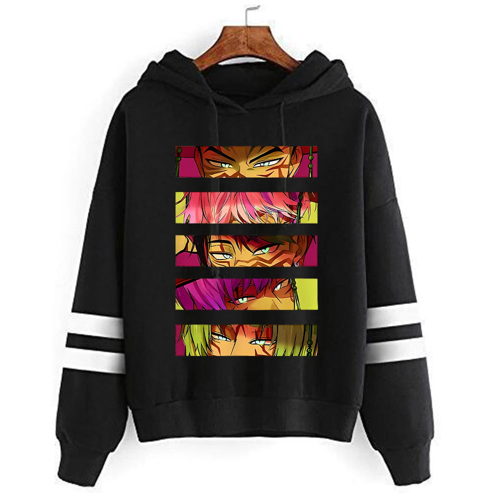 Kpop Demon Hunters Anime Hoodie Woman Clothing Saja Boys Cosplay Cartoon Graphic Sweatshirts Y2k Daily Casual Hooded Pullovers.