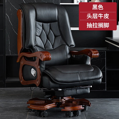 Business Leder Büro Computer Stuhl Liege Verstellbare Rückenlehne Executive Rotierenden Stuhl Massage Computer Büro Möbel