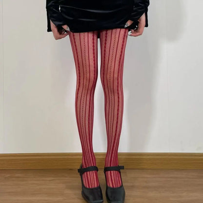 Tights Nylon Stretch Pantyhose Non Slip Stocking Slimming Stripes Legwear Women Party Daily Wear Stockings Hosiery