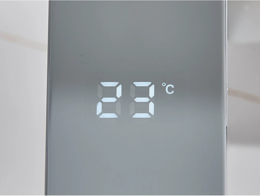 White Smart Sensor Basin Faucet Screen Digital Display Hot Cold Water Mixer Tap Touchless Vanity Sink Faucet For Bathroom