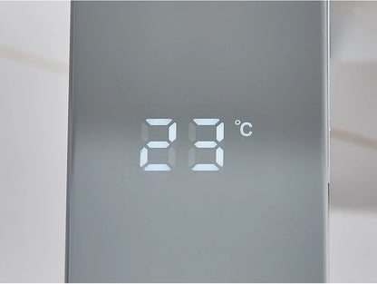 White Smart Sensor Basin Faucet Screen Digital Display Hot Cold Water Mixer Tap Touchless Vanity Sink Faucet For Bathroom