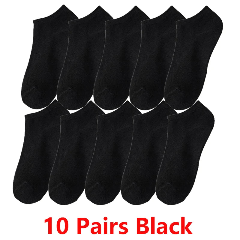 10/20/30Pairs Socks Men Women Boat Socks Thin Breathable Comfy Sweat-absorbing Ankle Socks Unisex Casual Plain Color Short Socks