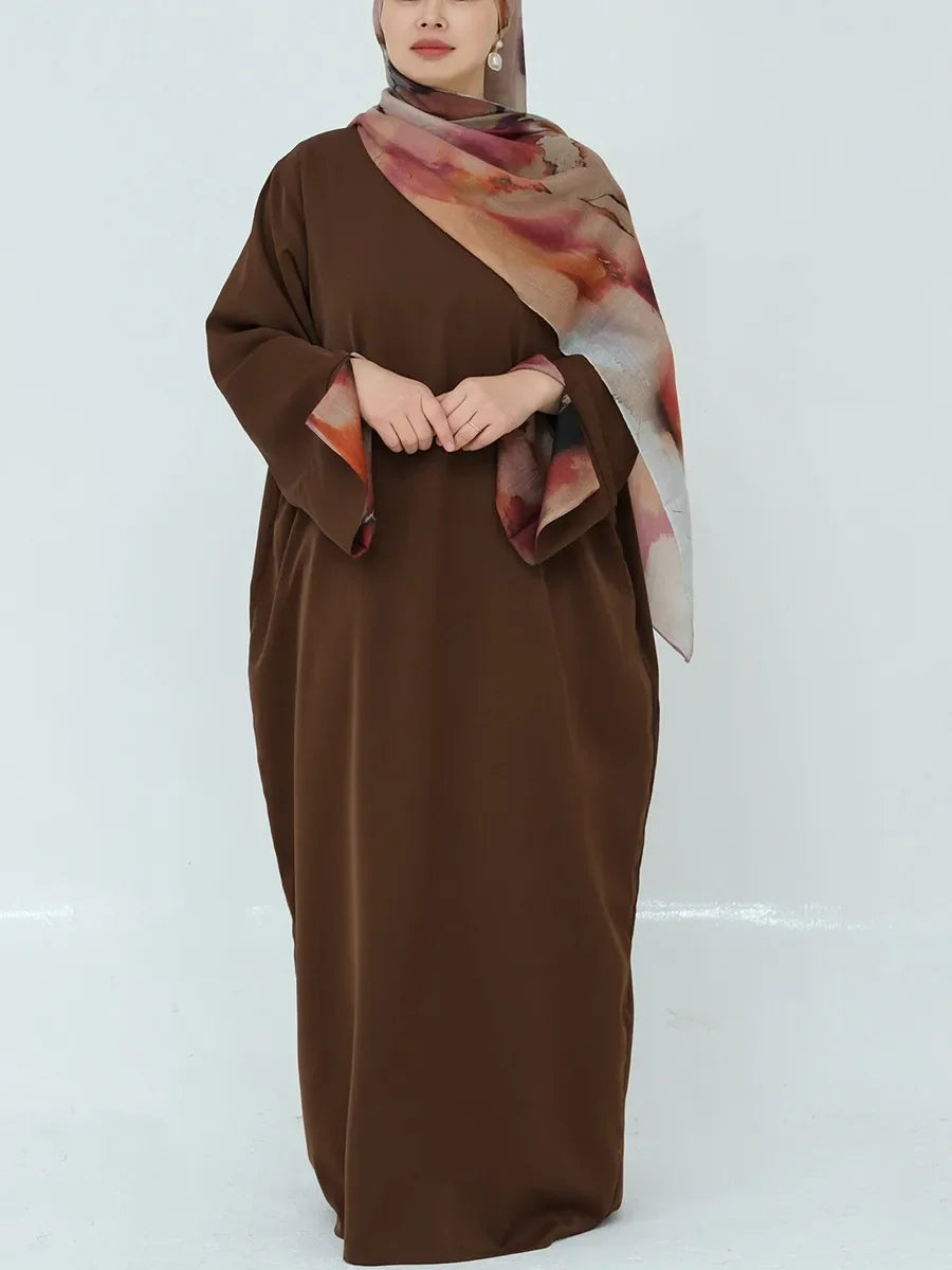 Muslim Türkiye Dubai Abayas For Women Loose Long Dress Kfatan Modest Ramadan Robe Femme Islamic Clothing Holiday Maxi Dresses.