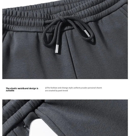 Men's Plus Size Pants Thickened Fleece Lined Thickened Autumn Winter Casual Trousers Loose Warm Outerwear Cold Proof Clothing