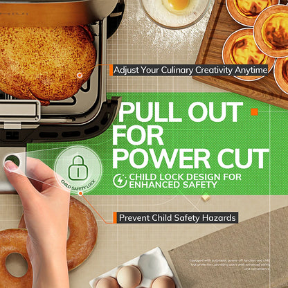 5L Air Fryer, Electric Hot fryer Oven Oilless Cooker with Touch Control & Nonstick Basket & Visible Window, Family Size.