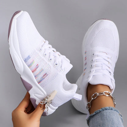 Frühling neue Damen Sportschuhe, modische, atmungsaktive, leichte, rutsch feste, verschleiß feste, lässige Sportschuhe, flache Schuhe