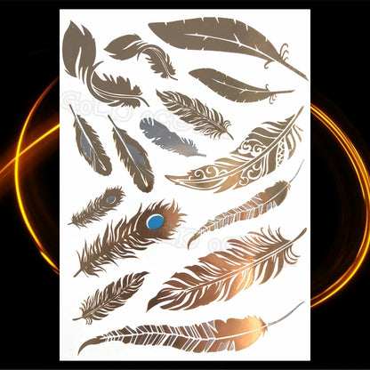 1PC Summer Style Men Women Body Art Gold Metallic Tattoo Sticker HYS-101 Chain Bracelet Fake Jewelry Waterproof Temporary Tattoo