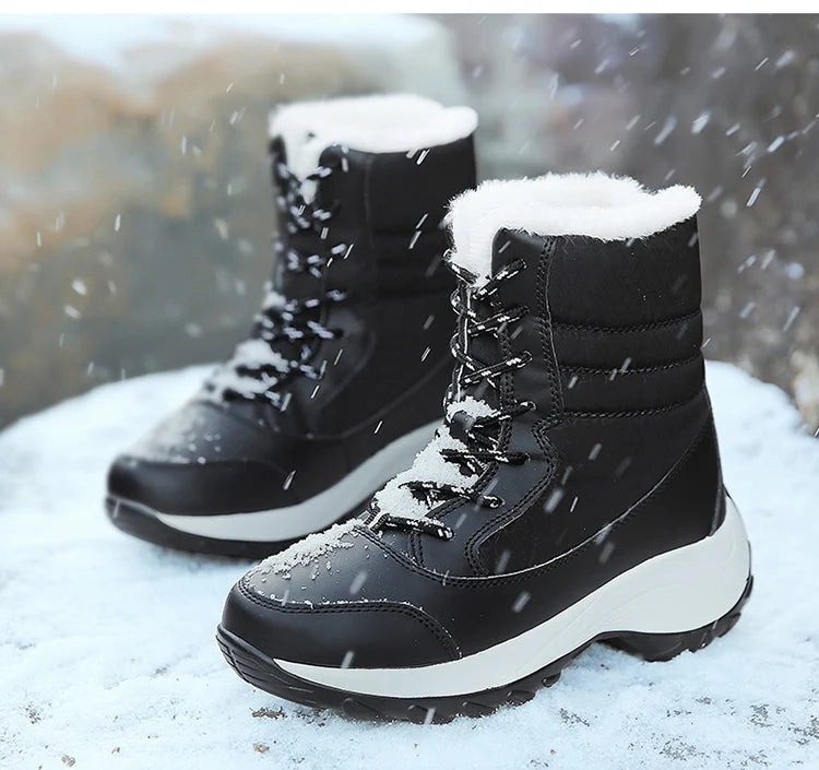 Snow Boots Women New Ladies Shoes Platform Shoes Woman Flat Keep Warm Boots Ladies Casual Plush Botas Mujer Winter Shoes Women.