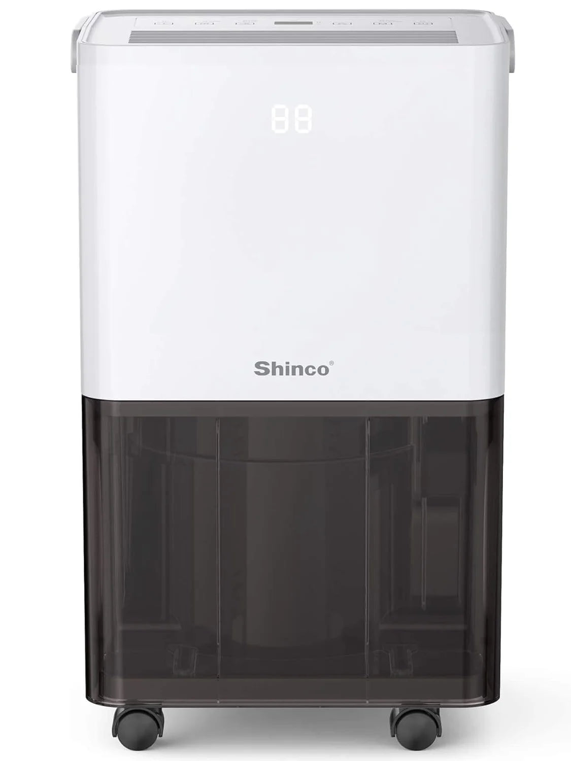 SHINCO Electric Dehumidifier, 10 L, Room Dehumidifier with Moisture Sensor, for 45 m³ (15 m²), Energy Saving, Drain Hose.