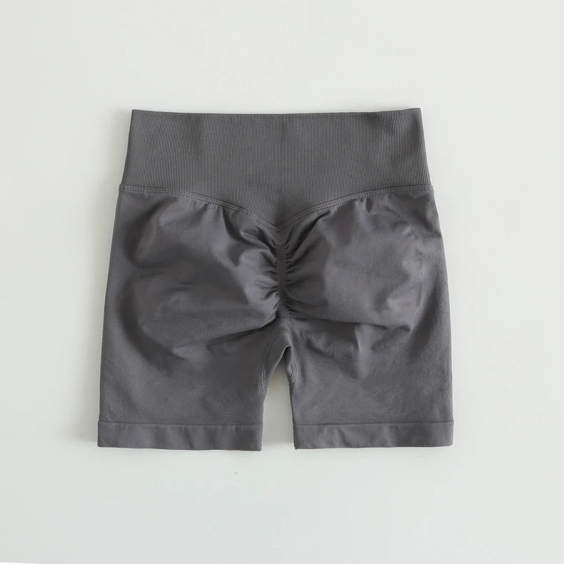 Shorts Low Ribbed Band Gym Shorts Women Workout Clothes Scrunch Bum Seamless Shorts Yoga Biker Sports Shorts.
