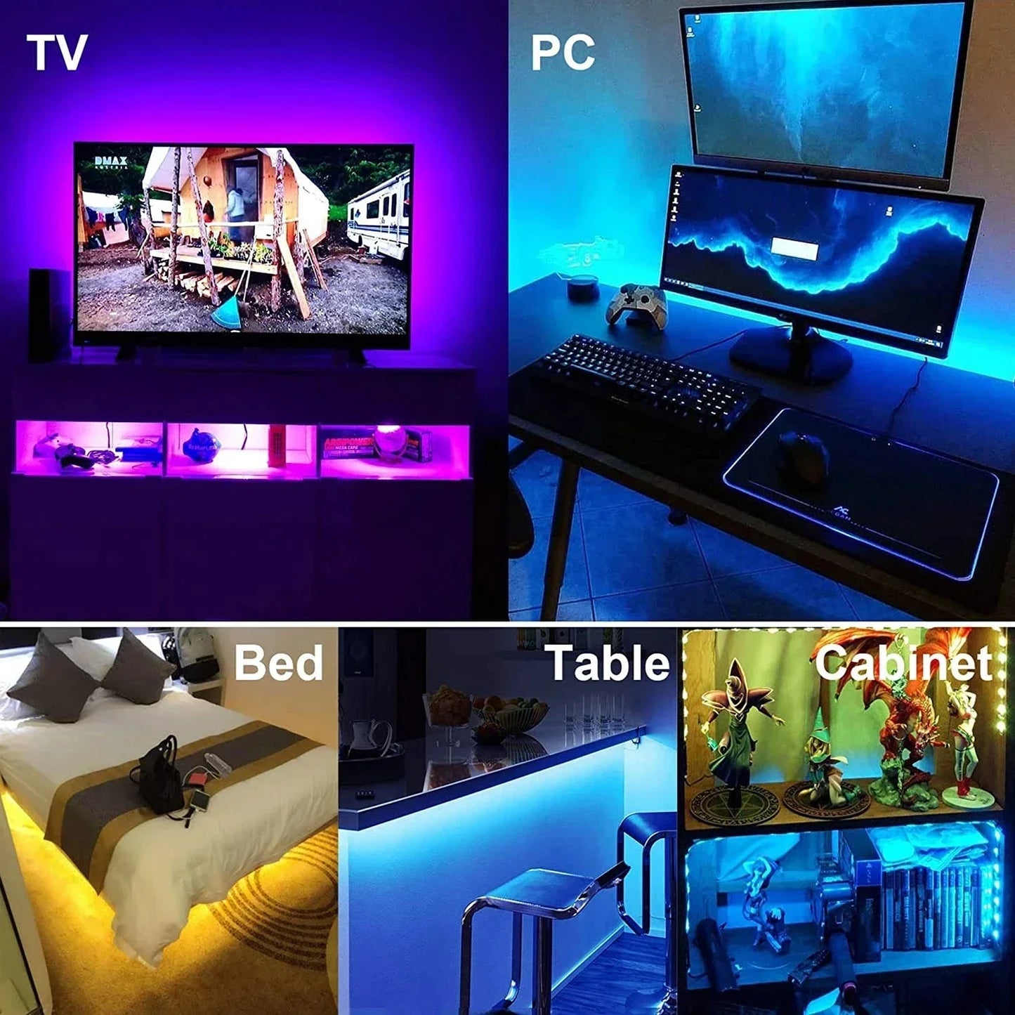 Led-leuchten Für Schlafzimmer Bluetooth Wifi App Fernbedienung Rgb Led Licht Streifen 5050 Rgb USB 5V Led Band tv Hintergrundbeleuchtung Raum Beleuchtung.