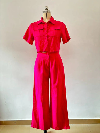 Y2k Crop Tank Top & Wide Leg Pants Set Vest Green 2024 Matching Sets Summer Vintage Boho High Waist Loose Work Suit Streetwear.