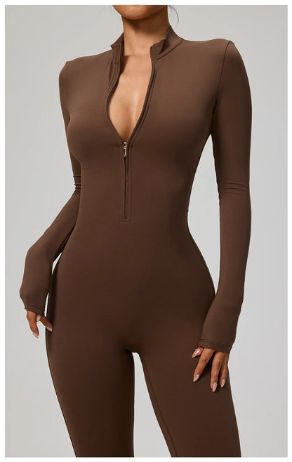 Tianyi High-Intensity Fitness Long-Sleeve Yoga Bodysuit Sensation Tight-Fitting Sportswear for Women Made in China