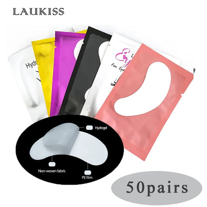 50/500/1000pcs Hydrogel Patches for Eyelashes Building Eyelash Extension Under Eye Pads Lash Stickers Tools Wholesale LAUKISS.
