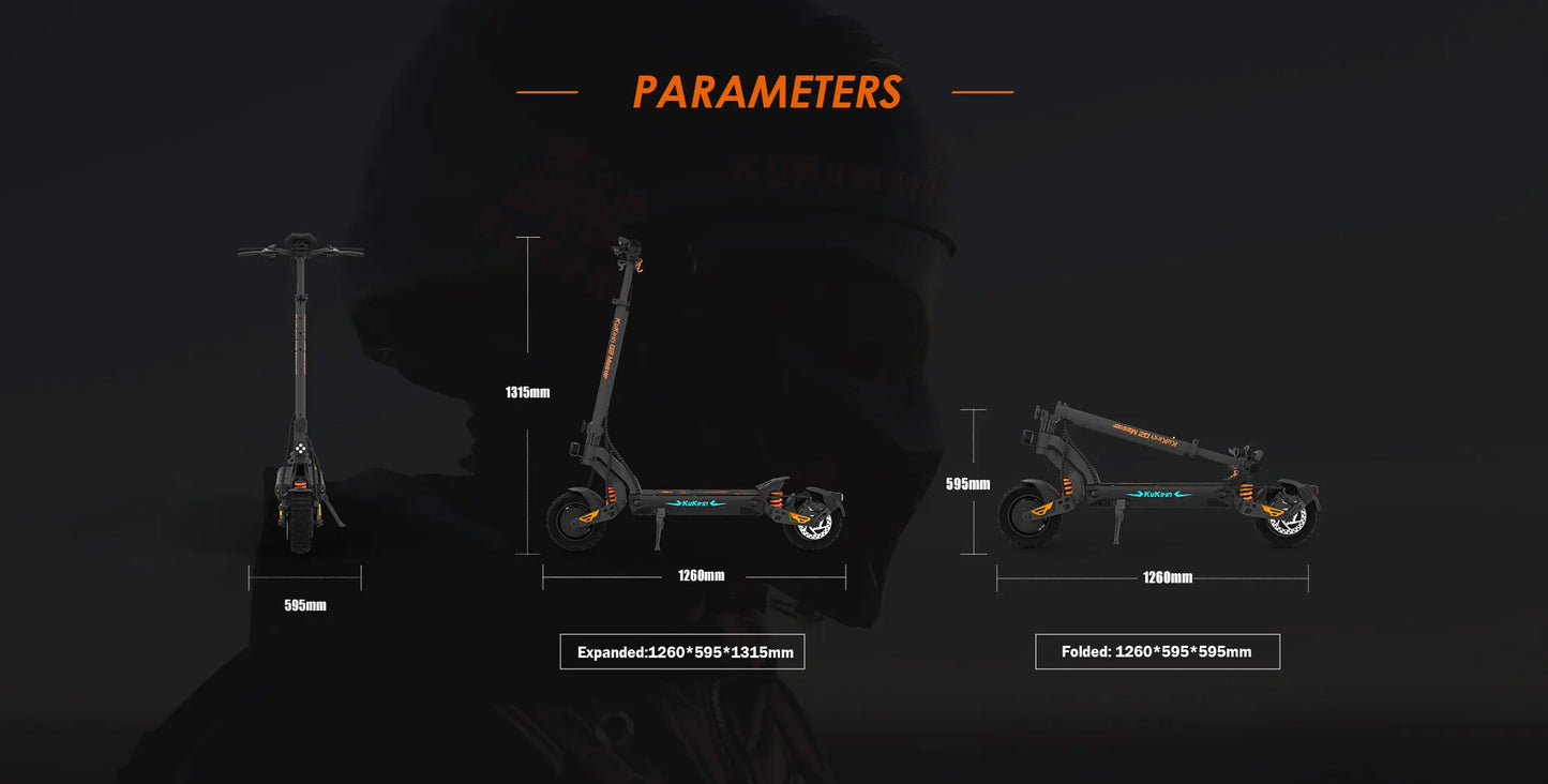 KuKirin G2 Master Electric Scooter 1000W*2 Dual Motor 52V 20.8Ah 60km/h Max Speed Front&Rear Disc Brake Hydraulic Shock Absorber