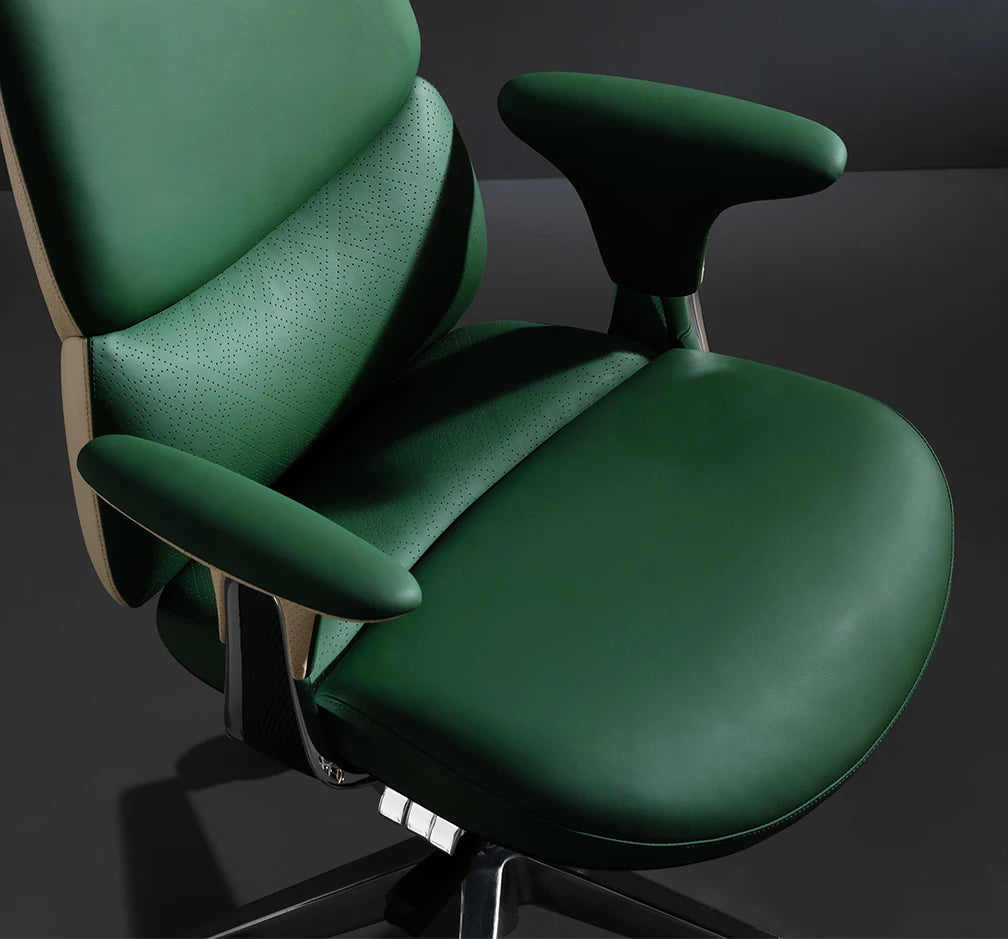 Bequemer Chefbürostuhl, luxuriöser grauer Designer-Drehstuhl, ergonomisch, tragbar, für das Home Office von Fotel Gaming