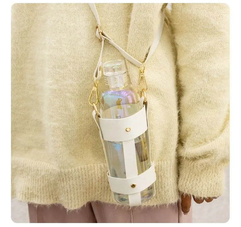 water bottle High-value colorful time scale cup red cute drinking water target bottle ins simple water cup my gourd man bottles