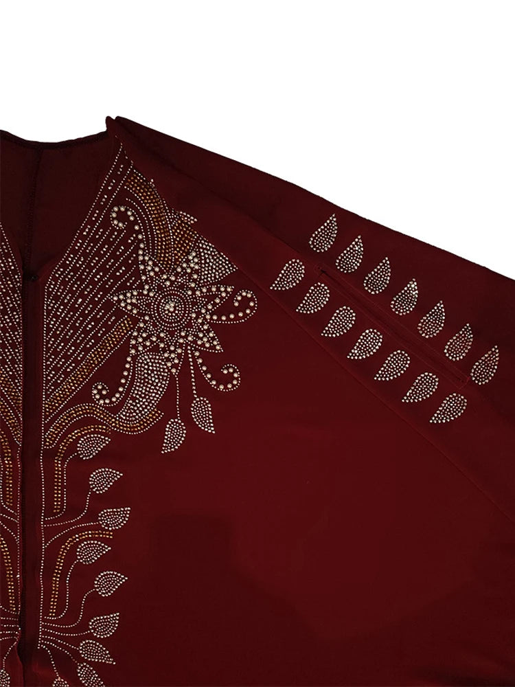 Chiffon Boubou Muslim Fashion Abaya 2-teiliges Set Dubai Türkei Maxikleid Musulman Ensembles Kaftan Marocain Islamische Kleidung