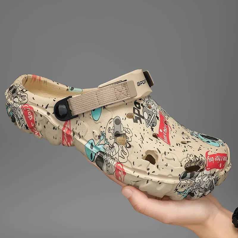 Plus Size 46 47 Men's Summer Clogs Sandals Eva Slippers Men Fashion New Flat Sandals Men Women Leisure Slides Men Casual Shoes