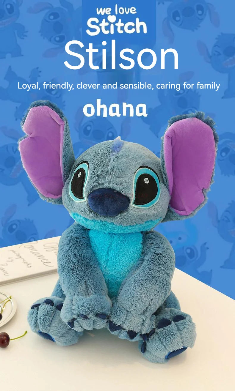 Disney Stitch Angel Stuffed Plush Toy Kawaii Lilo & Stitch Cartoon Plush Doll Stress Relief Pillow Comforting Toy for kids Gifts.
