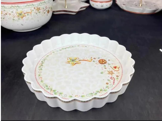 German V Bao Tableware Christmas Biscuits Plate Dish Rectangular Plate Mug Plate Salad Dish.